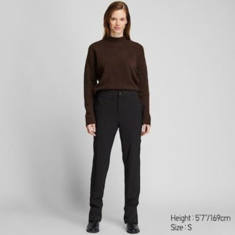 Navy Uniqlo Warm Lined Slim Fit Pants